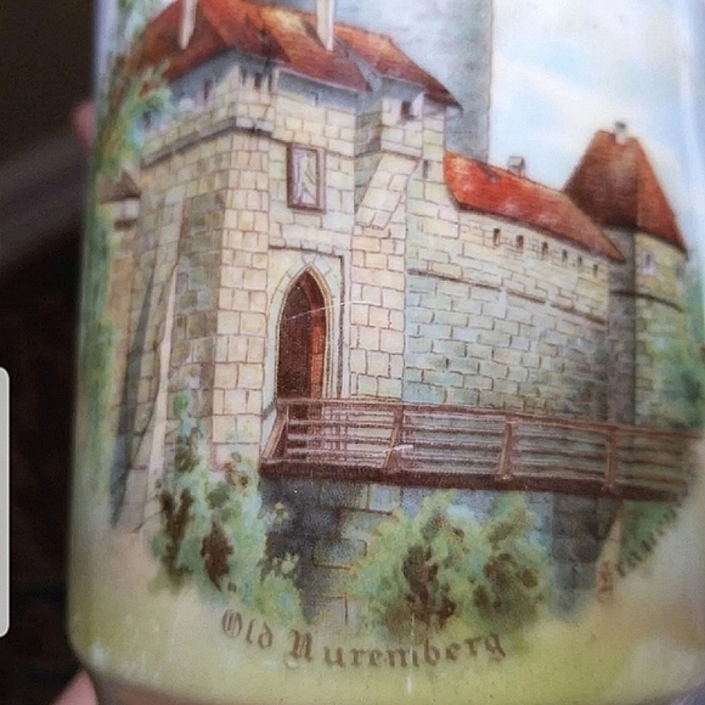 Antique German transferware pitcher - Picture 2 of 5